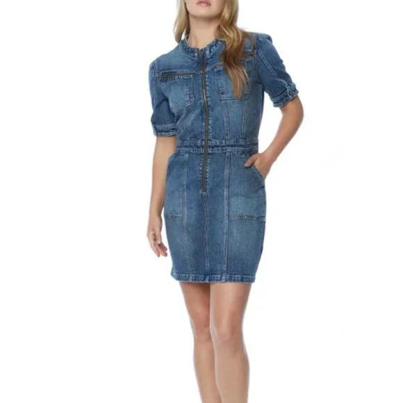 white christmas dresses Women's Midi Denim Shirtdress – Wash Lab – washlabshop